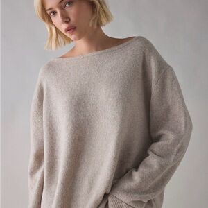 Urban Outfitters Neutral Boatneck Sweater in Light Taupe